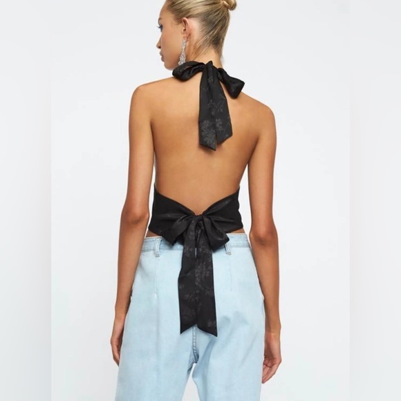 LIONESS Le Paris Halter Tie Button Up Top - Picture 15 of 16